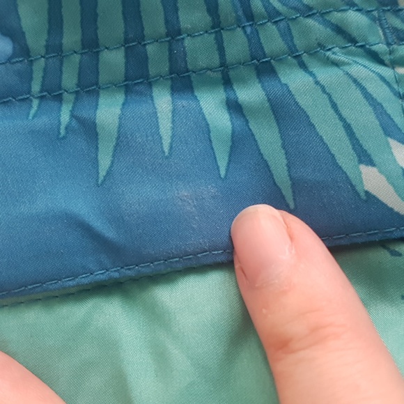 American Eagle Outfitters Men's Teal Palm Print Swim Board Shorts Size S - Picture 15 of 16